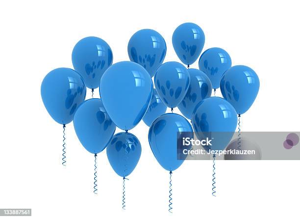 Ballons Blau Isoliert Stockfoto und mehr Bilder von Blau - Blau, Bund, ClipArt