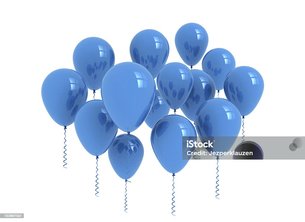 Globos aislado azul - Foto de stock de Aniversario libre de derechos
