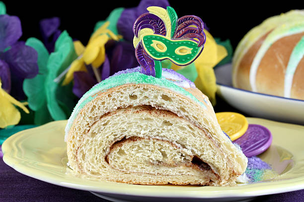 istock One slice of Kings Cake in macro 133887851