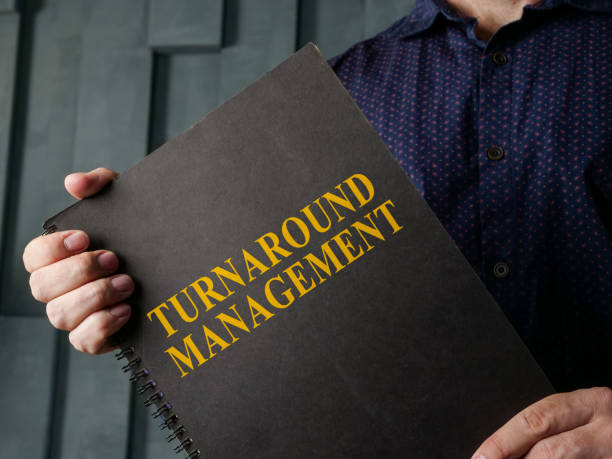 istock Turnaround management guide in the manager hands. 1338879058