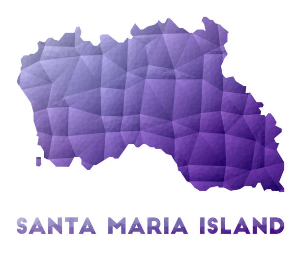 ilustrações de stock, clip art, desenhos animados e ícones de map of santa maria island. - natal lisboa