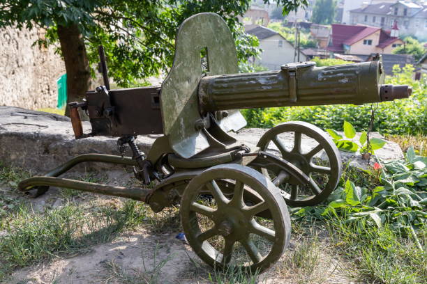 istock The ancient machine gun system of Old Maxim