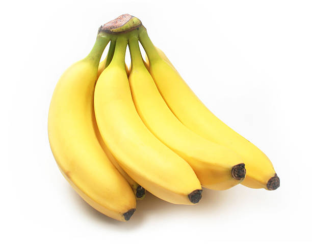 Bananas isolated on white background stock photo
