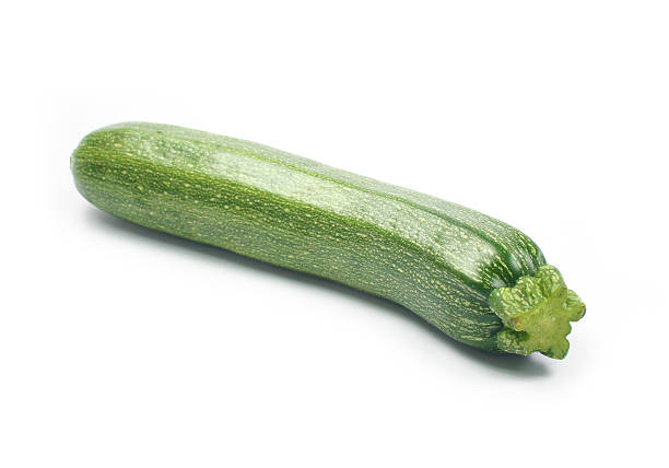 Courgette(zucchini) on white background stock photo
