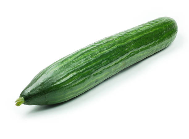 Cucumber isolated on white background stock photo