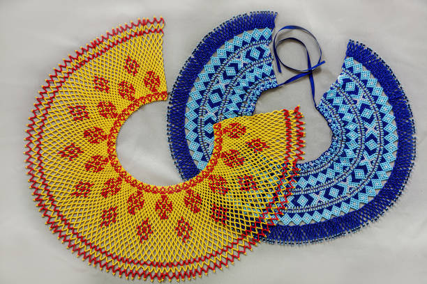 istock traditional clothes and beaded jewelry. traditional ornaments and patterns. handmade. 1338886002