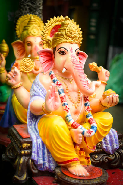 Ganesh Chaturthi Festival Background with Lord Ganesha Ganesh Chaturthi Festival Background with Lord Ganesha Ganesh Chaturthi stock pictures, royalty-free photos & images