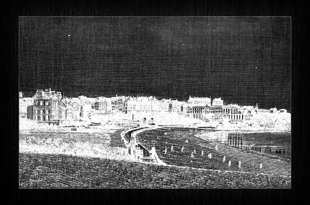 istock Antique old French engraving illustration: Biarritz 1338889622