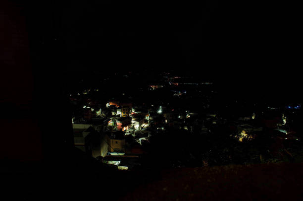 istock A night view of a small town in Taiwan 1338891801