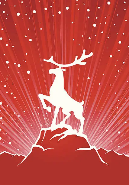 Vector illustration of Reindeer