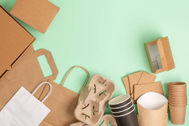 istock Disposable utensil, dishware from paper 1338895664