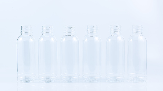 plastic bottle on a white background,set of water plastic bottle isolated on white background