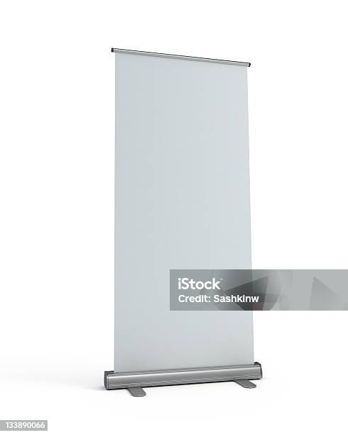 Visualizza Banner Rollup - Fotografie stock e altre immagini di Banner roll-up - Banner roll-up, Modello - Mezzo d'informazione, Bianco