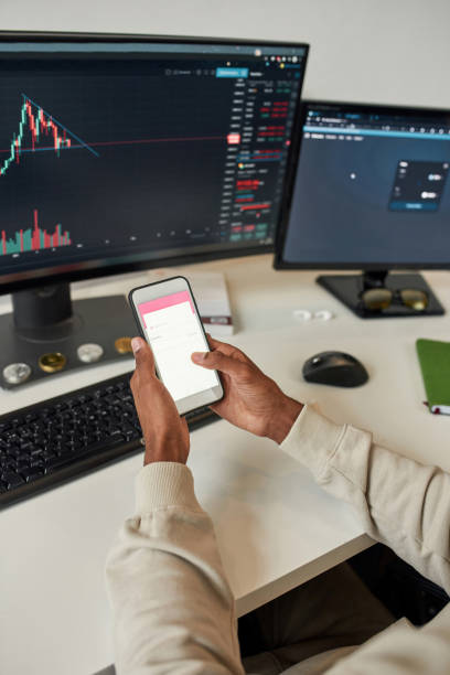 istock Close up man use smartphone check balance finances online 1338905856