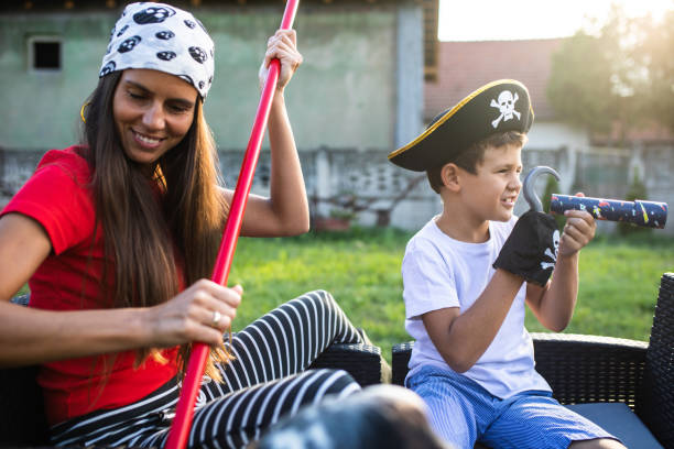 istock Mother and son playing pirates 1338910793