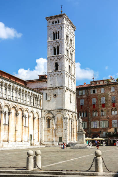 istock Beautiful architecture of catholic church (Chiesa di San Michele in Foro) in Lucca. 1338910992