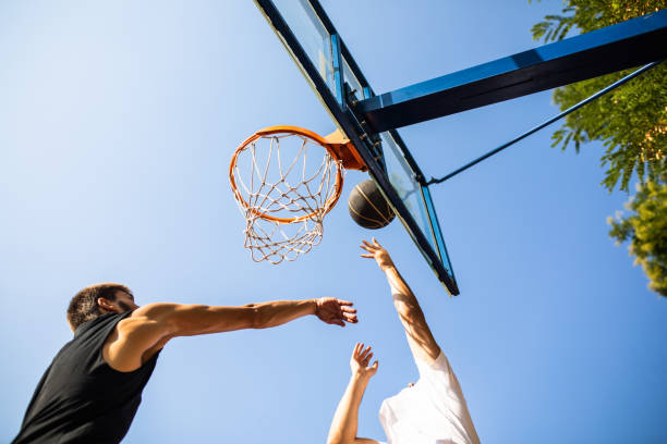istock Streetball action under the backboard 1338913179