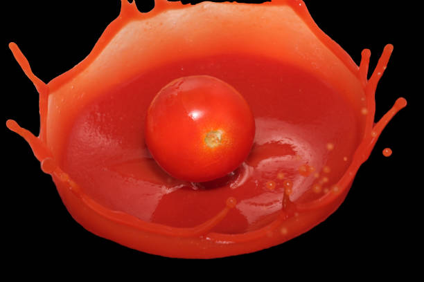 istock Red grocery background of tomato juice 1338913626