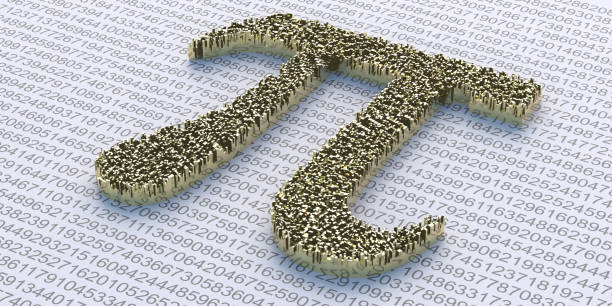 istock Math and science concept, Pi Greek letter, mathematical symbol and decimal sequence. 3d illustration 1338916969