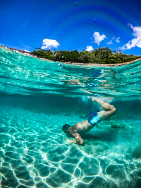 istock Snorkelling in sea. 1338917138