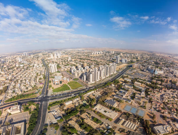 View on Beer Sheba city from the big height