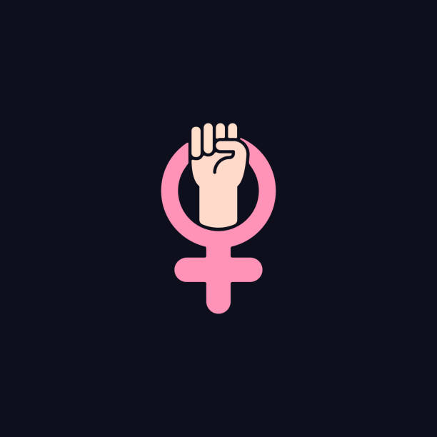 istock Female symbol RGB color icon for dark theme 1338933282
