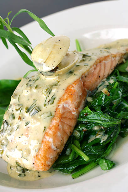 istock baked salmon and clam 133893422