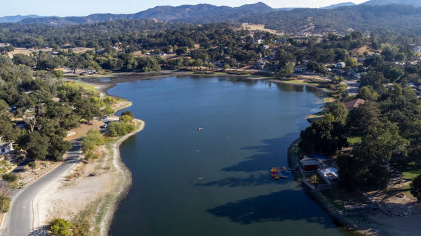 istock Aerial View of Small Lake 1338934241