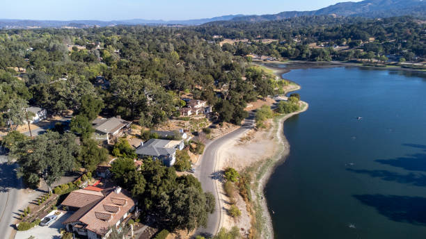 istock Aerial View of Small Lake 1338934260