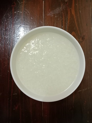 This is a bowl of rice gruel.