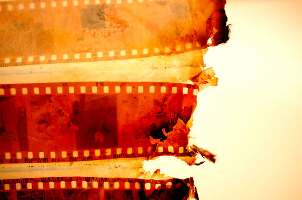 burned photo films in a sleeves
