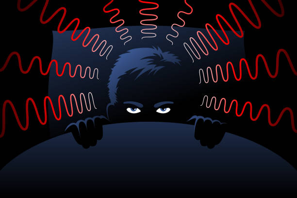 istock Man is not being able to sleep because of obsessive thoughts at night 1338938527