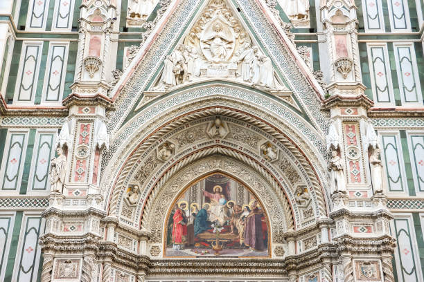 istock Beautiful architecture of Florence Cathedral (Cattedrale di Santa Maria del Fiore). 1338939106