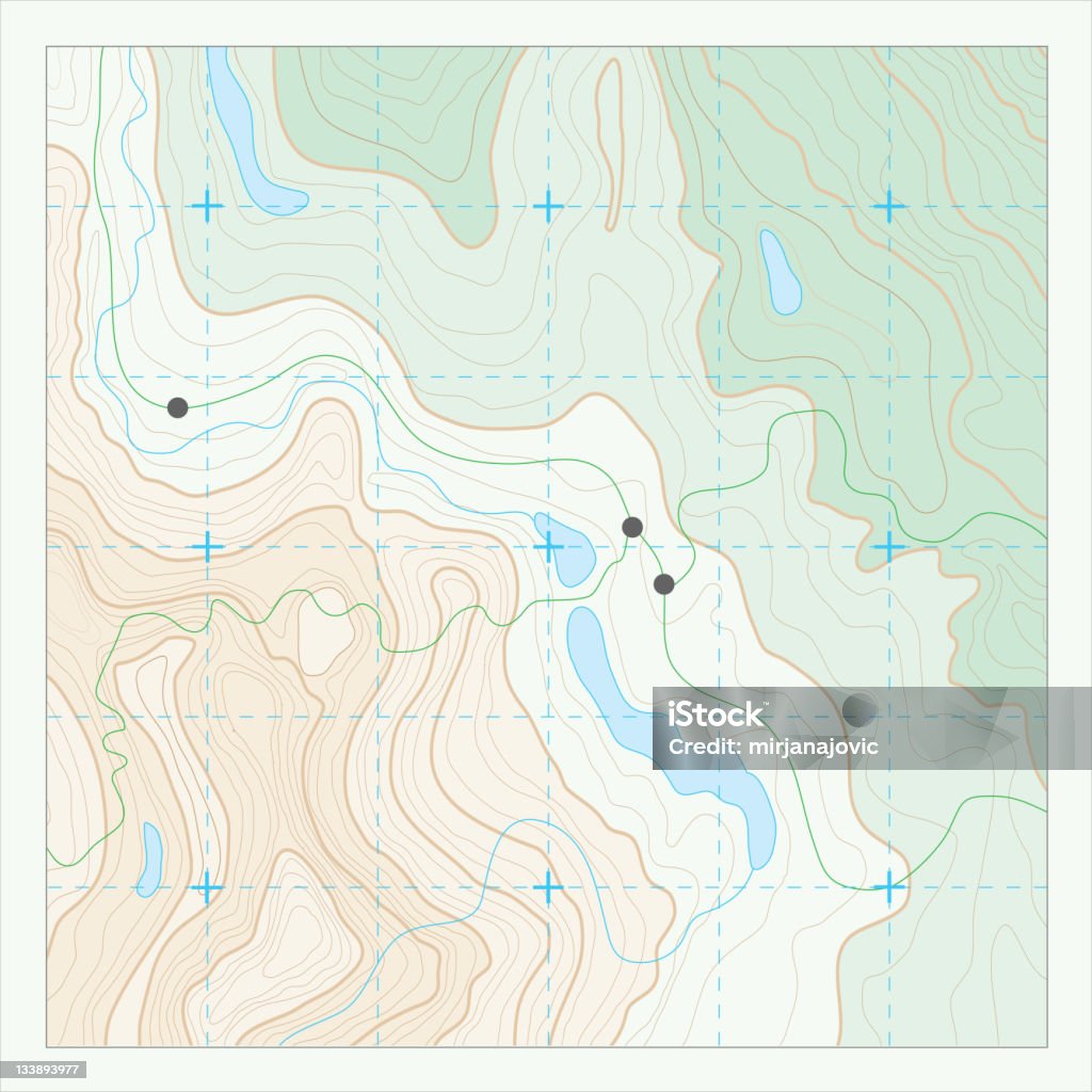 Topographic mapa - Royalty-free Mapa topográfico arte vetorial