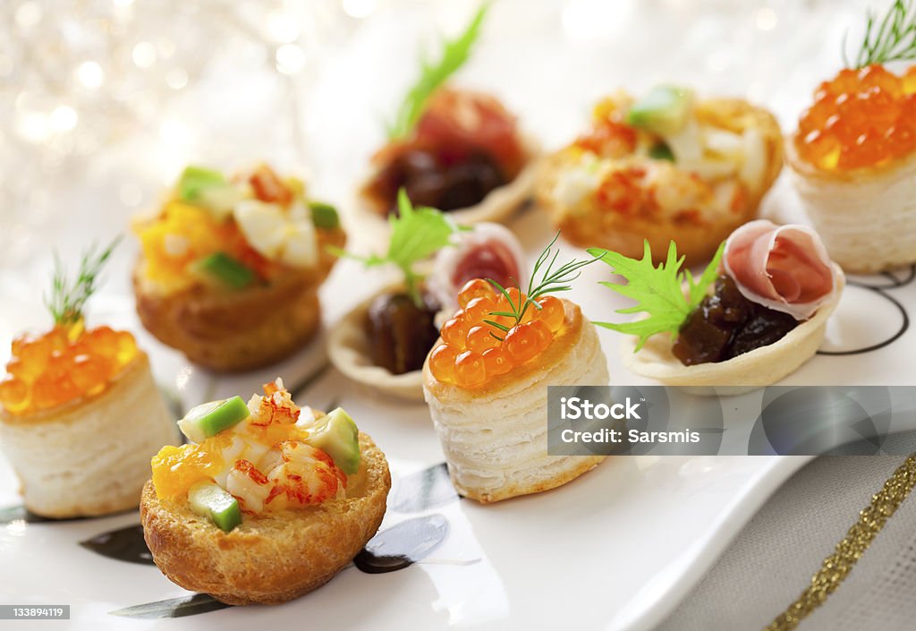 Verschiedene Urlaub snacks - Lizenzfrei Avocado Stock-Foto