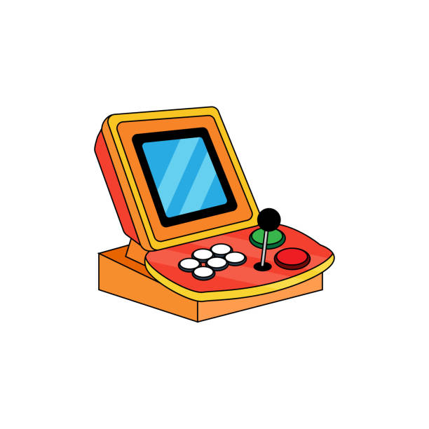 ilustrações de stock, clip art, desenhos animados e ícones de isolated arcade with an incorporated joystick and screen - cargill, incorporated