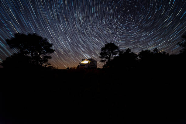 istock Caravan in a night landscape 1338944717