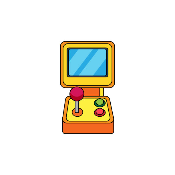 ilustrações de stock, clip art, desenhos animados e ícones de isolated arcade with an incorporated joystick and screen - cargill, incorporated