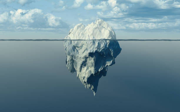 iceberg - vista subacquea foto e immagini stock
