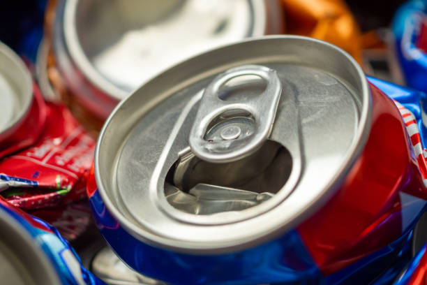 istock recycle aluminum metal crushed can waste background 1338957382