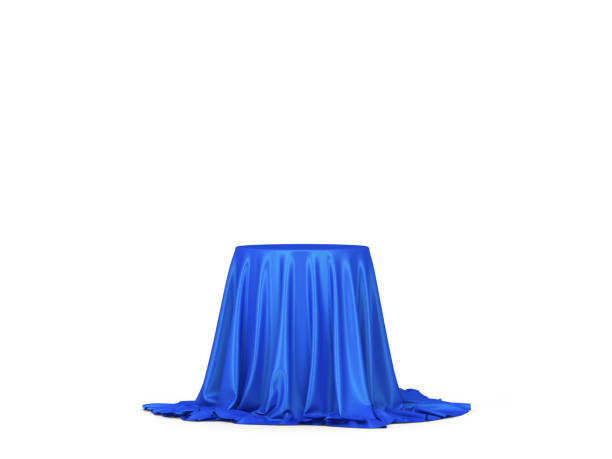 istock Podium covered with piece of cloth 1338957726