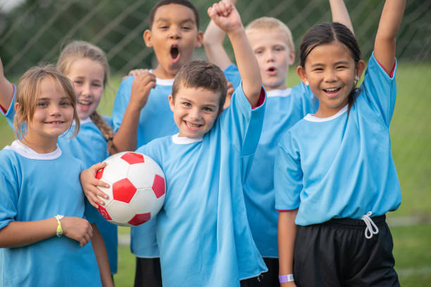 istock Multiracial children soccer team 1338966012