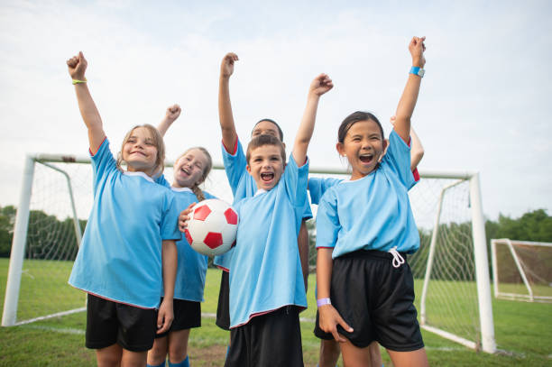 istock Diverse group of children soccer team 1338966093