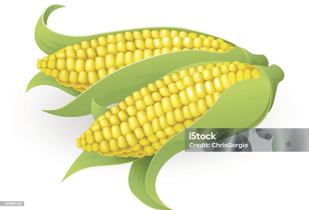 Smaczne Kukurydza cukrowa Ilustracja - Grafika wektorowa royalty-free (Kolba kukurydzy)