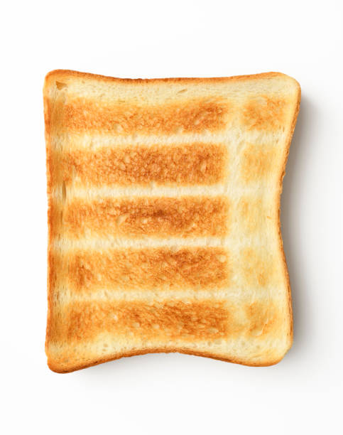 istock Isolated shot of toasted bread on white background. 1338971370