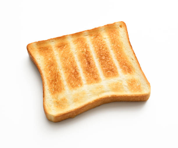 istock Isolated shot of toasted bread on white background. 1338971414