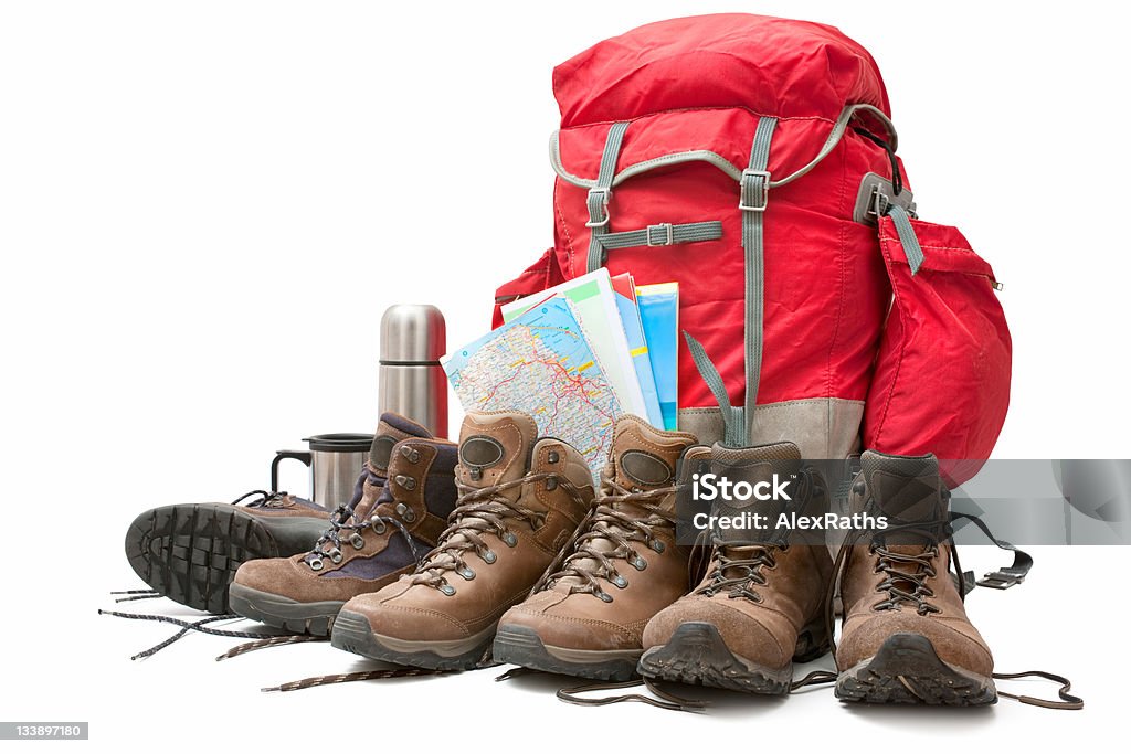 hiking оборудование - Стоковые фото Рюкзак роялти-фри