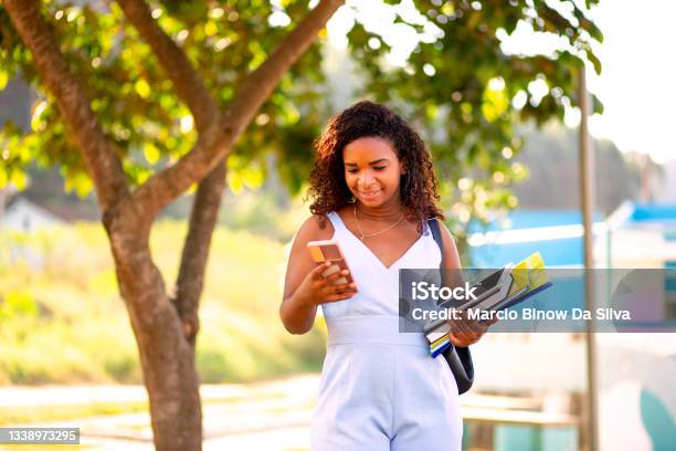 Student Using Mobile Phone Stock Photo - Download Image Now - Mobile Phone, Student, Education