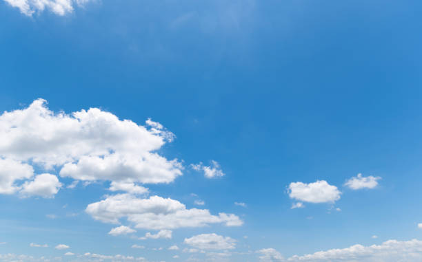 istock Panoramic view of clear blue sky and clouds, clouds with background. 1338973380
