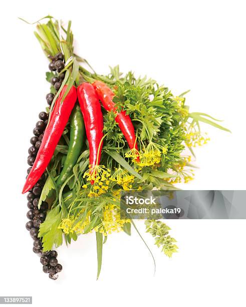 Bouquet Of Fresh Spice Stock Photo - Download Image Now - Basil, Bouquet, Bunch